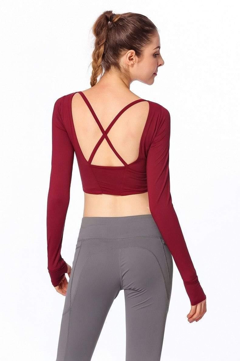 Gloria Backless Shirt - YogaSportWear